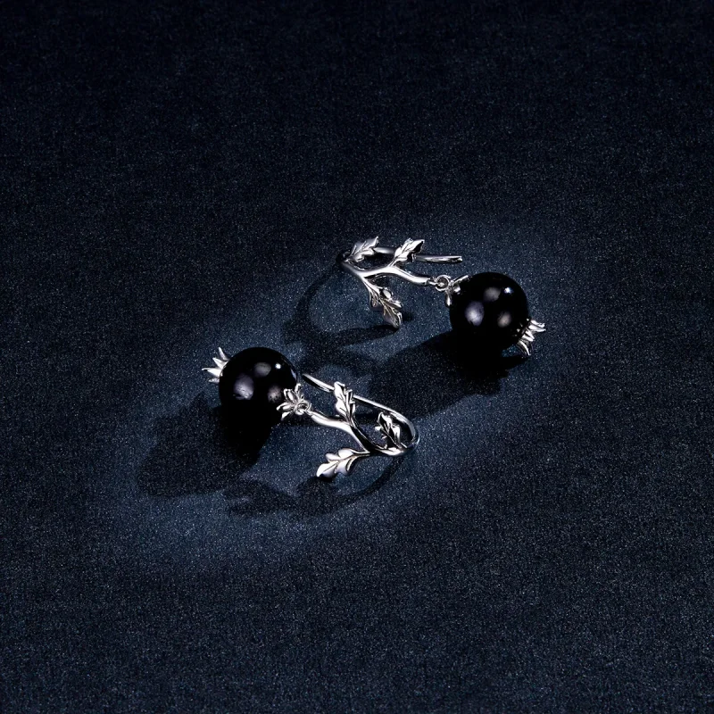 (imagine pentru) Cercei lungi Tip Pandora cu Misterios granat din argint - BSE395 - Vizualizare 5