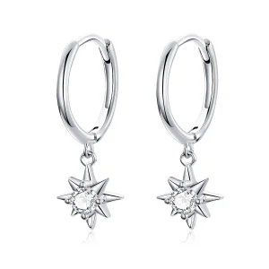 (imagine pentru) Cercei lungi Tip Pandora cu Stea din argint - SCE759