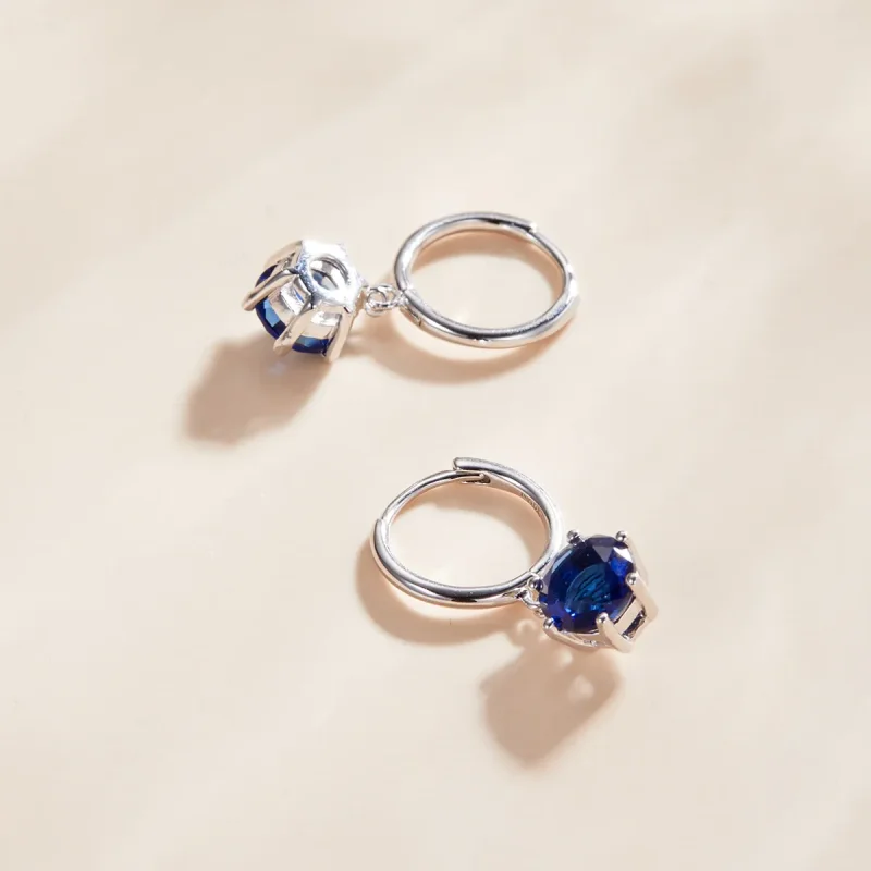 (imagine pentru) Cercei lungi Tip Pandora cu Zirconiu cubic din argint - SCE1020-BU - Vizualizare 3