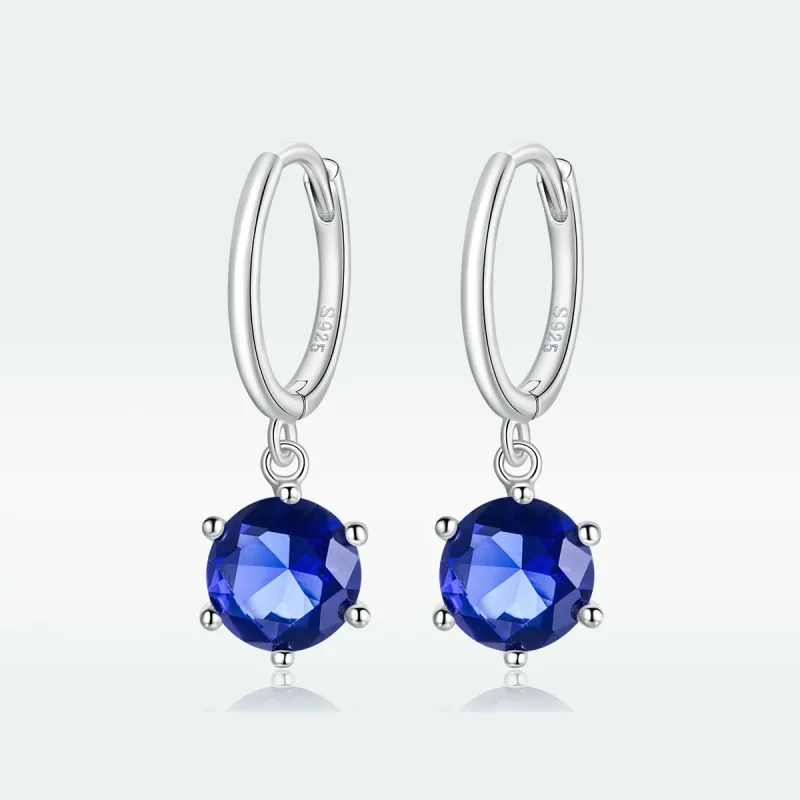 (imagine pentru) Cercei lungi Tip Pandora cu Zirconiu cubic din argint - SCE1020-BU - Vizualizare 5