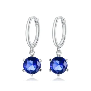 (imagine pentru) Cercei lungi Tip Pandora cu Zirconiu cubic din argint - SCE1020-BU