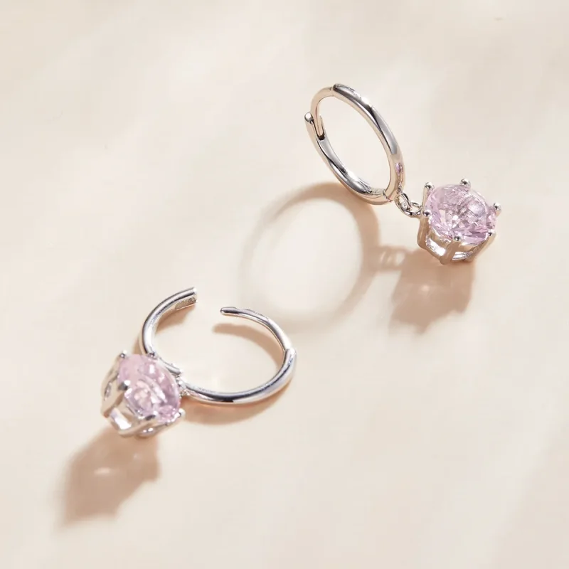 (imagine pentru) Cercei lungi Tip Pandora cu Zirconiu cubic din argint - SCE1020-PK - Vizualizare 3