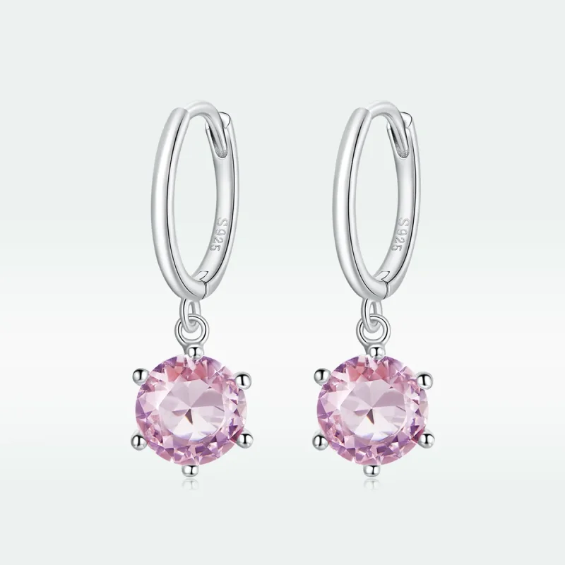 (imagine pentru) Cercei lungi Tip Pandora cu Zirconiu cubic din argint - SCE1020-PK - Vizualizare 5