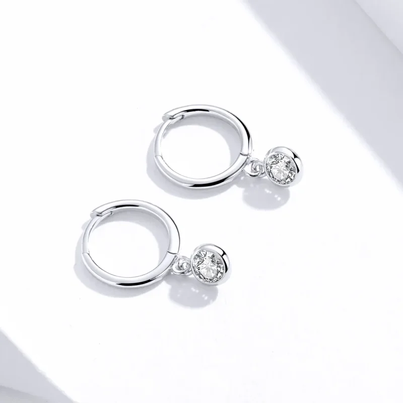 (imagine pentru) Cercei lungi Tip Pandora cu Zirconiu din argint - SCE830 - Vizualizare 4