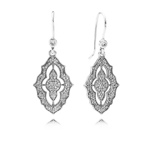 (imagine pentru) Cercei pandantiv din argint cu zirconiu cubic - 290563CZ - Cerce