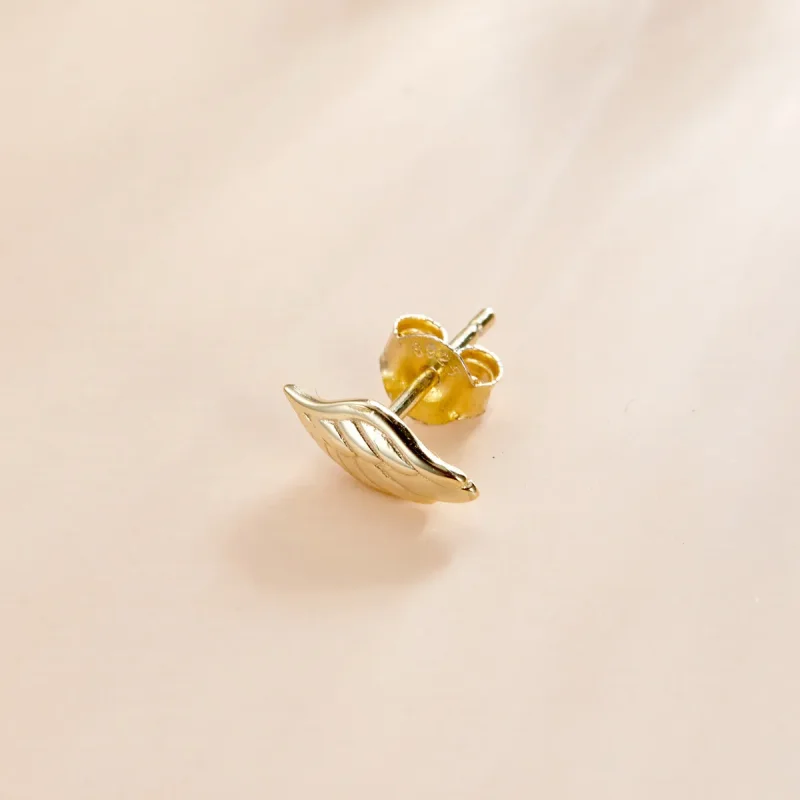 (imagine pentru) Cercei Tip Pandora cu Aripa placat cu aur de 14 k - SCE1092 - Vizualizare 2
