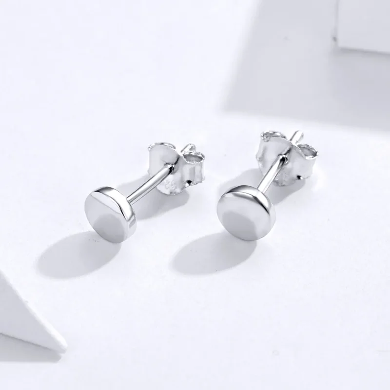 (imagine pentru) Cercei Tip Pandora cu Bean simplu din argint - SCE705-A - Vizualizare 2
