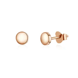 (imagine pentru) Cercei Tip Pandora cu Bean simplu din aur rose - SCE705-C