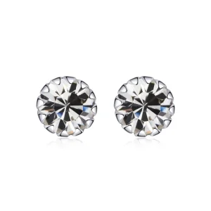 (imagine pentru) Cercei Tip Pandora cu Birthstone aprilie din argint - SCE862-4