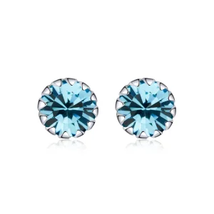 (imagine pentru) Cercei Tip Pandora cu Birthstone decembrie din argint - SCE862-12
