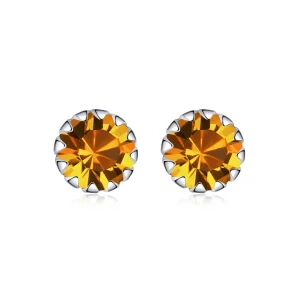 (imagine pentru) Cercei Tip Pandora cu Birthstone noiembrie din argint - SCE862-11