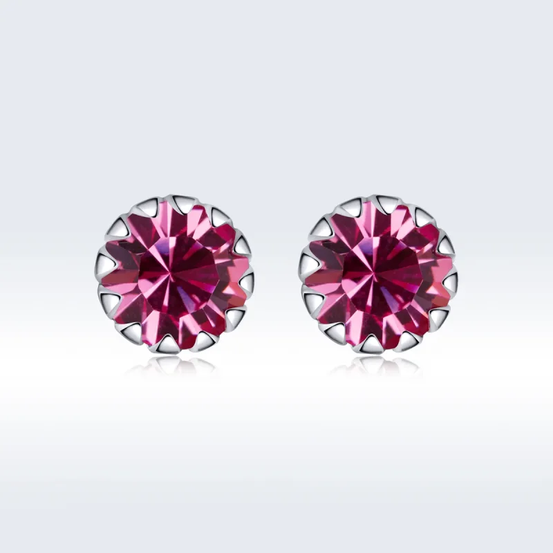 (imagine pentru) Cercei Tip Pandora cu Birthstone octombrie din argint - SCE862-10 - Vizualizare 3