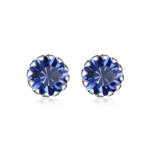(imagine pentru) Cercei Tip Pandora cu Birthstone septembrie din argint - SCE862-9
