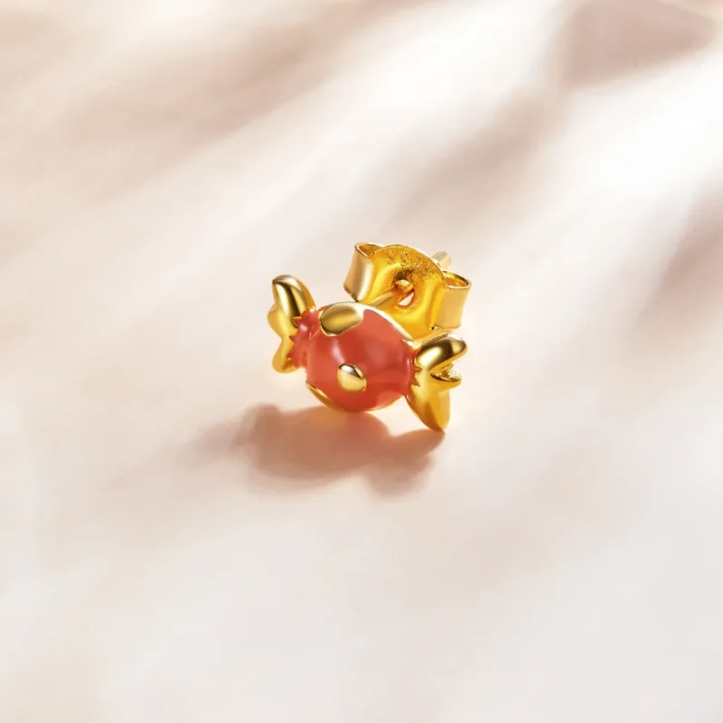 (imagine pentru) Cercei Tip Pandora cu Bomboane placat cu aur de 14 k - SCE1162 - Vizualizare 2