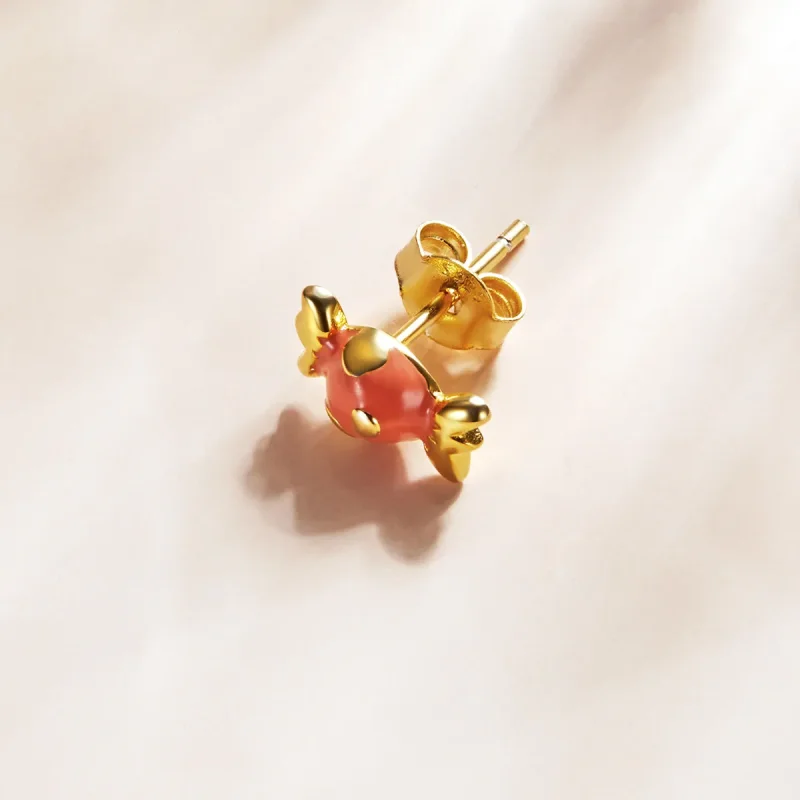 (imagine pentru) Cercei Tip Pandora cu Bomboane placat cu aur de 14 k - SCE1162 - Vizualizare 3