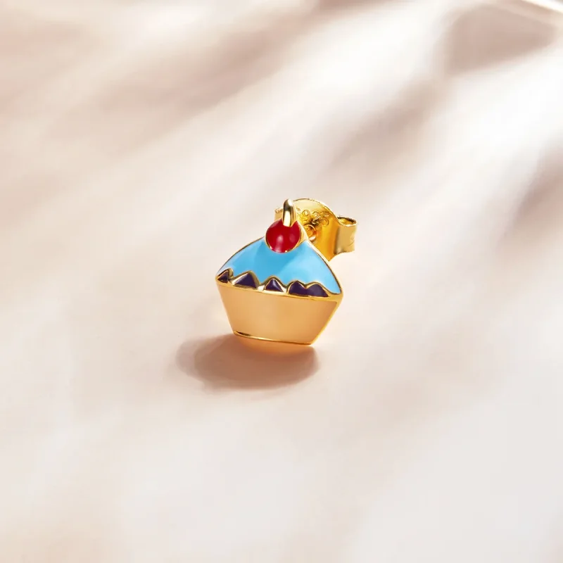 (imagine pentru) Cercei Tip Pandora cu Briose placat cu aur de 14 k - SCE1161 - Vizualizare 2