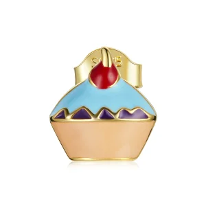 (imagine pentru) Cercei Tip Pandora cu Briose placat cu aur de 14 k - SCE1161