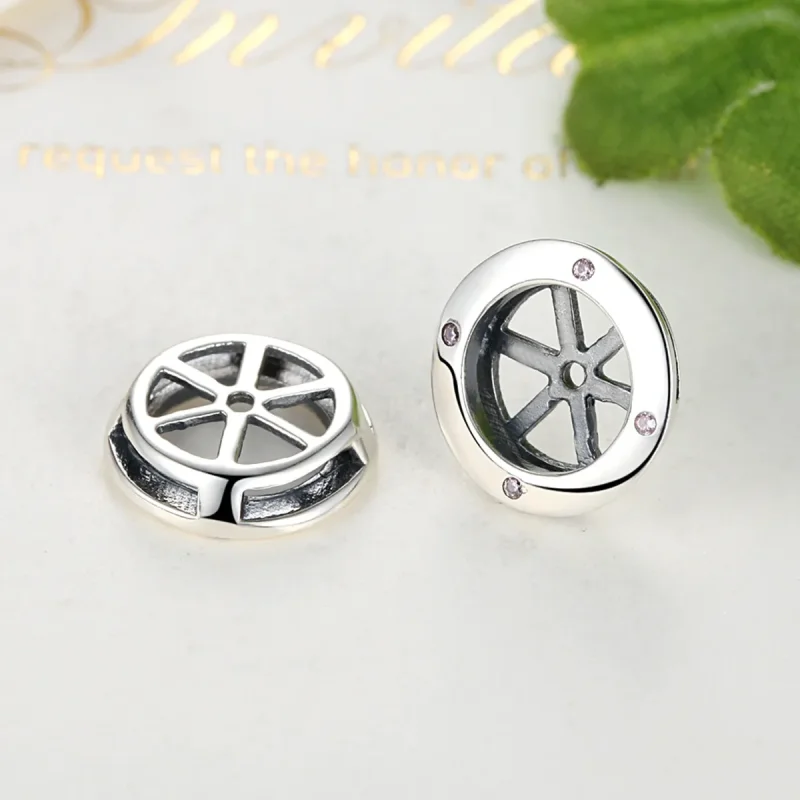 (imagine pentru) Cercei Tip Pandora cu Clasic Shiny din argint - SCE032-1W - Vizualizare 3