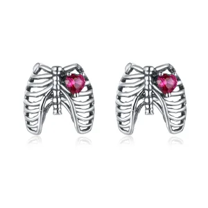 (imagine pentru) Cercei Tip Pandora cu Coaste din argint - SCE970