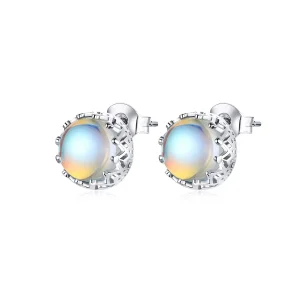(imagine pentru) Cercei Tip Pandora cu Crown Moonstone din argint - SCE877