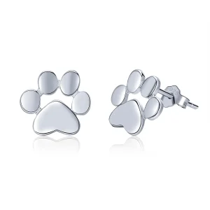 (imagine pentru) Cercei Tip Pandora cu Cute Paw din argint - SCE407-2
