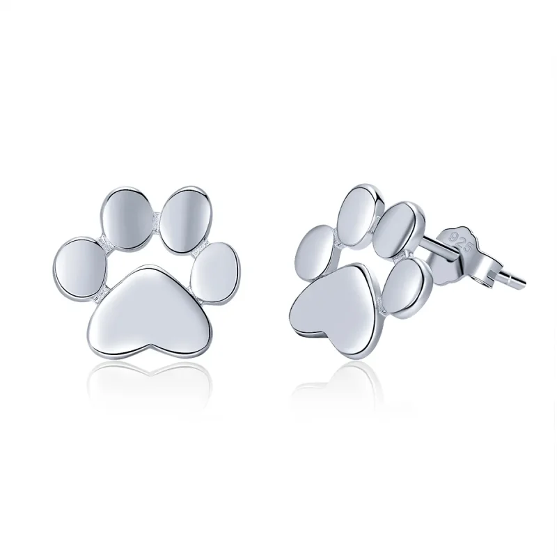 (imagine pentru) Cercei Tip Pandora cu Cute Paw din argint - SCE407-2