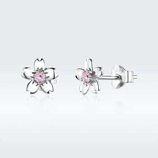 (imagine pentru) Cercei Tip Pandora cu Daisy Flower Stud din argint - SCE784