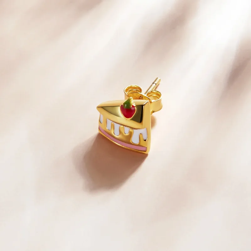 (imagine pentru) Cercei Tip Pandora cu Desert placat cu aur de 14 k - SCE1160 - Vizualizare 3