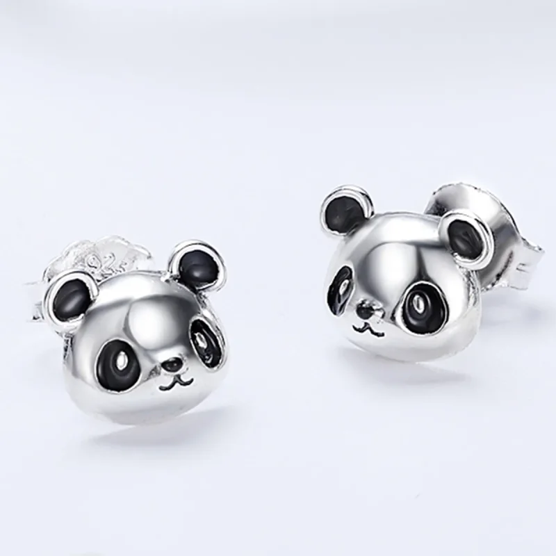 (imagine pentru) Cercei Tip Pandora cu Drăguț Panda din argint - SCE386 - Vizualizare 3