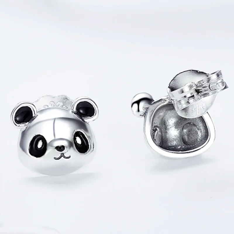 (imagine pentru) Cercei Tip Pandora cu Drăguț Panda din argint - SCE386 - Vizualizare 4