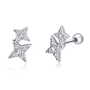 (imagine pentru) Cercei Tip Pandora cu Fascinant Starlight din argint - SCE432