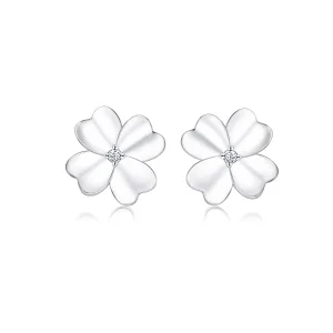 (imagine pentru) Cercei Tip Pandora cu Floare de argint din argint - SCE864