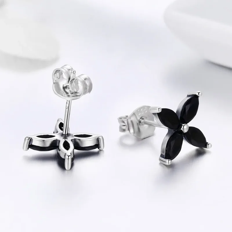 (imagine pentru) Cercei Tip Pandora cu Floare la modă modernă din argint - SCE362 - Vizualizare 6