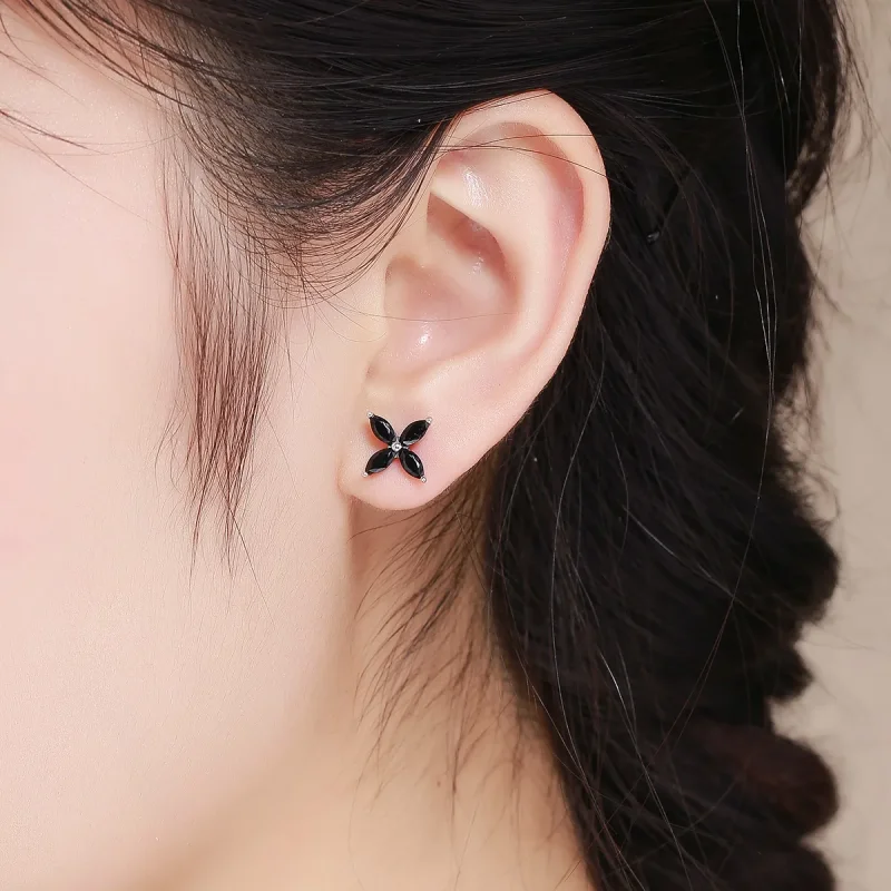 (imagine pentru) Cercei Tip Pandora cu Floare la modă modernă din argint - SCE362 - Vizualizare 7