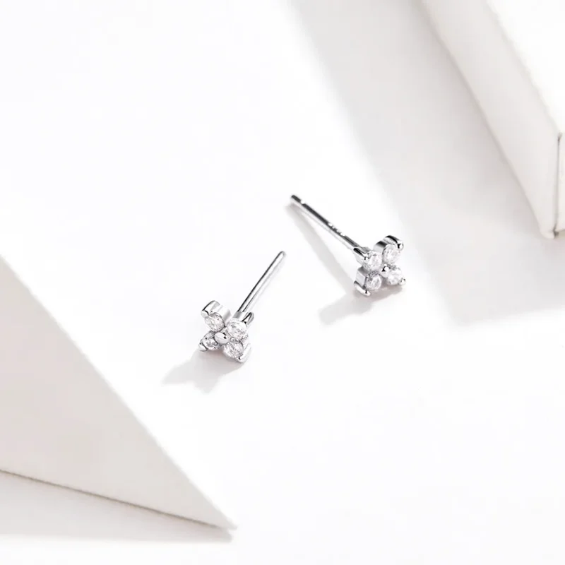 (imagine pentru) Cercei Tip Pandora cu Floarea Luminii din argint - SCE648 - Vizualizare 2