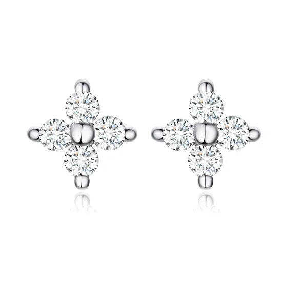 (imagine pentru) Cercei Tip Pandora cu Floarea Luminii din argint - SCE648