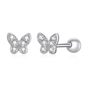 (imagine pentru) Cercei Tip Pandora cu Fluture din argint - SCE1116
