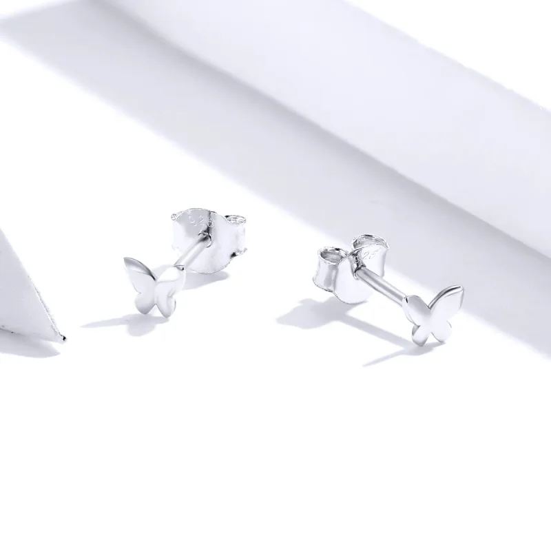 (imagine pentru) Cercei Tip Pandora cu Fluture din argint - SCE775 - Vizualizare 3