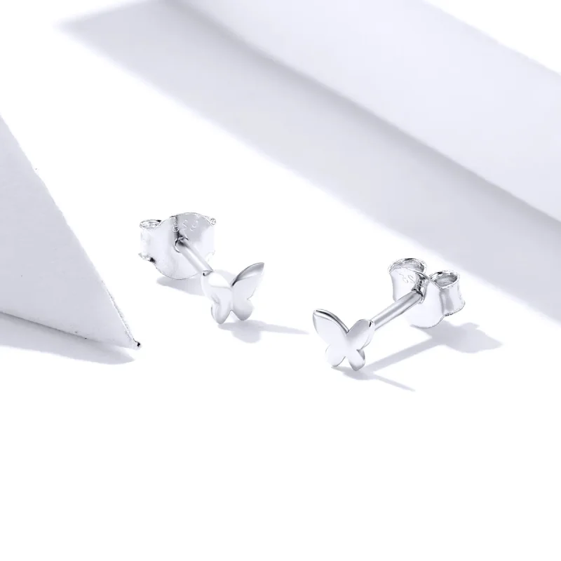 (imagine pentru) Cercei Tip Pandora cu Fluture din argint - SCE775 - Vizualizare 4