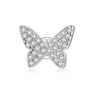 (imagine pentru) Cercei Tip Pandora cu Fluture unic din argint - SCE1068