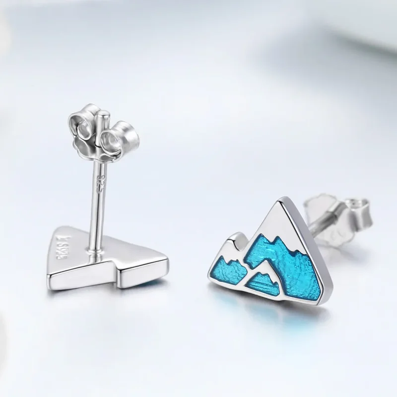 (imagine pentru) Cercei Tip Pandora cu Iceberg unic din argint - SCE475 - Vizualizare 3