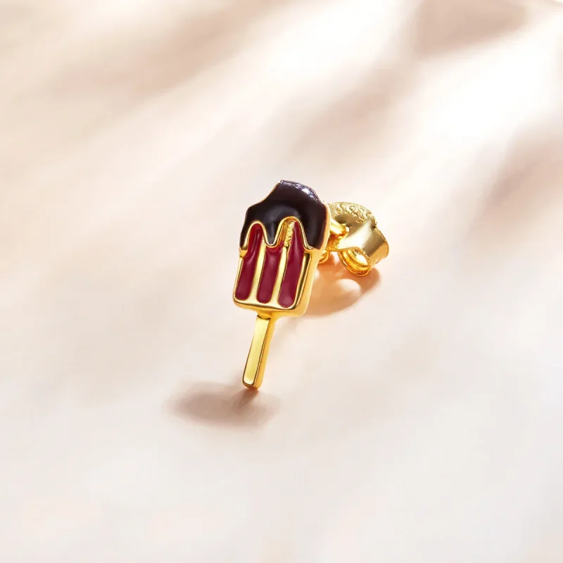 (imagine pentru) Cercei Tip Pandora cu Inghetata din suc placat cu aur de 14 k - SCE1164 - Vizualizare 2