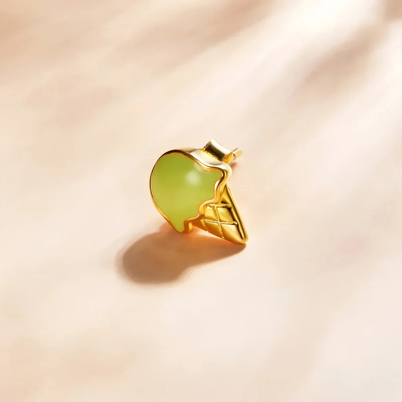 (imagine pentru) Cercei Tip Pandora cu Inghetata placat cu aur de 14 k - SCE1159 - Vizualizare 2