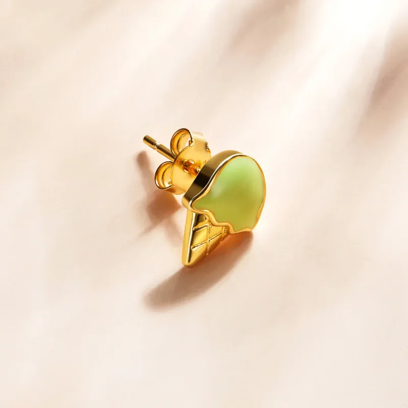 (imagine pentru) Cercei Tip Pandora cu Inghetata placat cu aur de 14 k - SCE1159 - Vizualizare 3