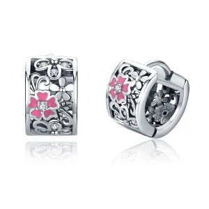 (imagine pentru) Cercei Tip Pandora cu Limbajul florilor din argint - SCE541