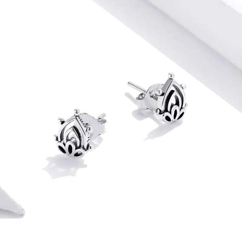 (imagine pentru) Cercei Tip Pandora cu Lotus Bud din argint - SCE989 - Vizualizare 4