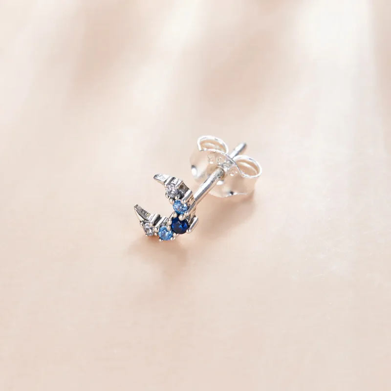 (imagine pentru) Cercei Tip Pandora cu Luna Aquamarine din argint - SCE1065 - Vizualizare 2