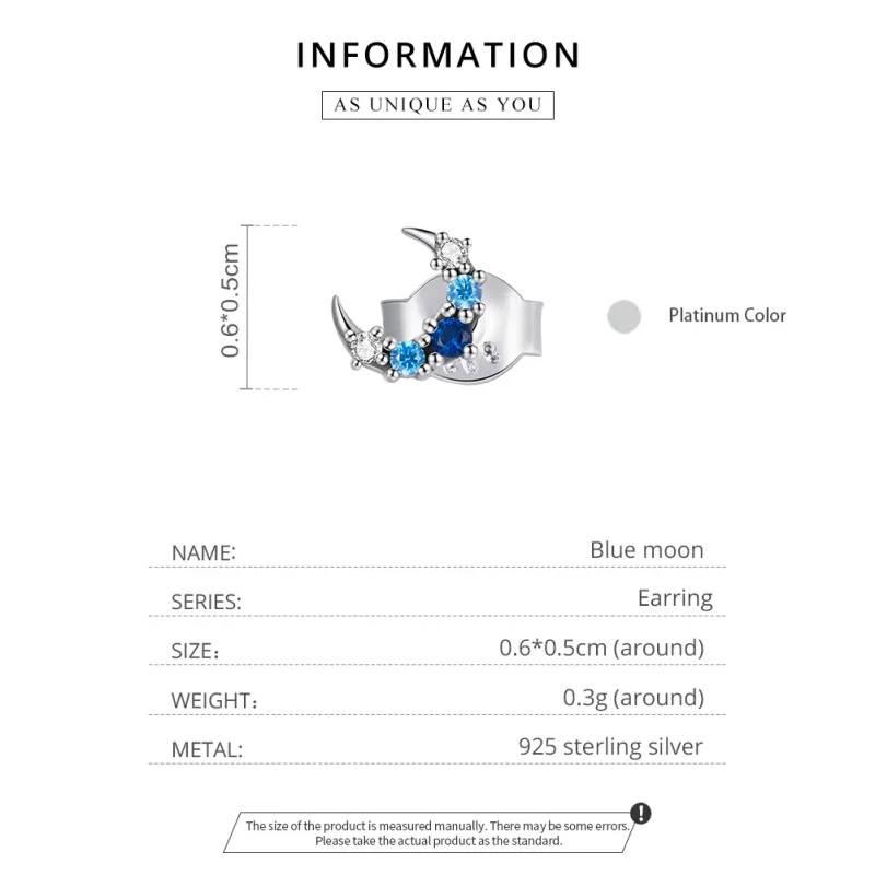 (imagine pentru) Cercei Tip Pandora cu Luna Aquamarine din argint - SCE1065 - Vizualizare 3
