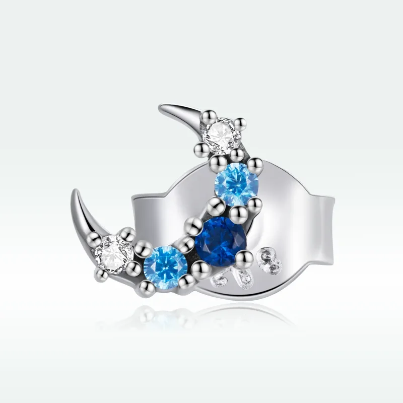 (imagine pentru) Cercei Tip Pandora cu Luna Aquamarine din argint - SCE1065 - Vizualizare 5