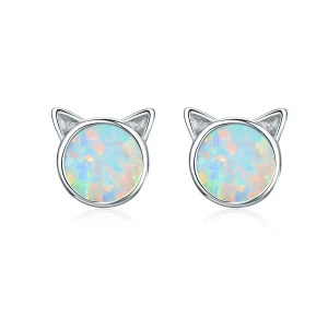 (imagine pentru) Cercei Tip Pandora cu Meow Star din argint - SCE538-Q